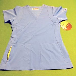 NEW WONDERWINK NEXT Navy Blue scrub top Women's Sm
